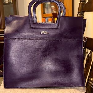 Ralph Lauren Leather Purple Purse
